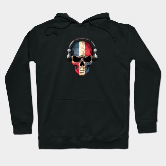 Dark Skull Deejay with Dominican Flag Hoodie by jeffbartels